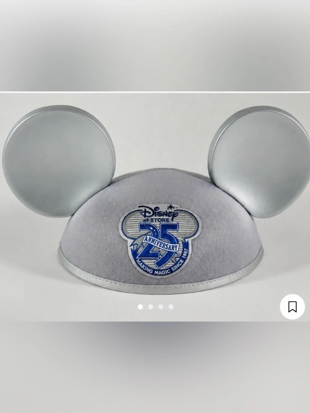 25th anniversary  Disney Silver Mickey Ears Hat